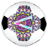 Alfabet V mandala Voetbal (Gedraaid)