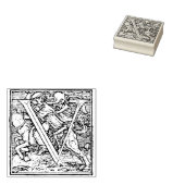 Alfabet van de Doodletter V Rubberstempel (Gestempeld)
