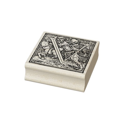 Alfabet van de Doodletter V Rubberstempel (Stempel)