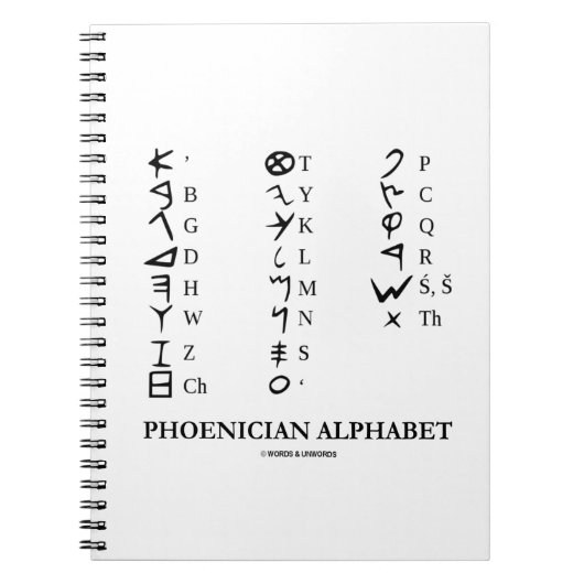 Alfabet van de Fenicus (oude taalsymbolen) Notitieboek (Voorkant)