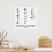 Alfabet van de Fenicus (oude taalsymbolen) Poster (Keuken)