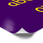 Alfabet van Janz Paarse ABC's Perfect Poster (Hoek)