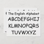 Alfabet van Janz White Smoke ABCs Briefkaart (Voorkant / Achterkant)