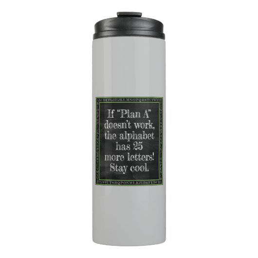 Alfabet van mogelijkheden thermosbeker (Voorkant)