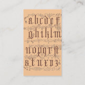 Alfabet Visitekaartje uit de 16e eeuw (Achterkant)