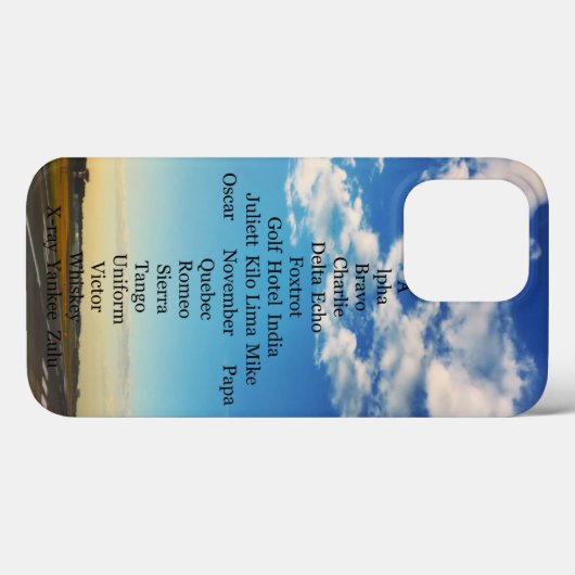 Alfabet-vliegtuig  Case-Mate iPhone case (Achterkant (horizontaal))