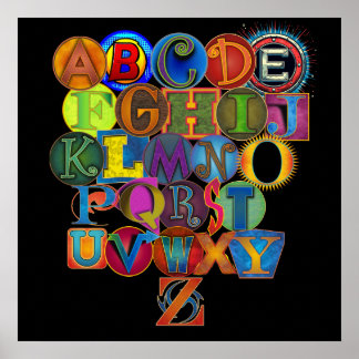 Alfabet voor de kinderkamer poster