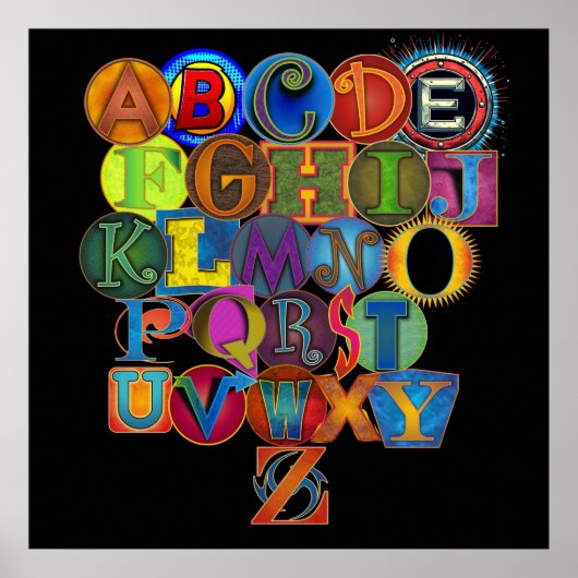 Alfabet voor de kinderkamer poster (Voorkant)