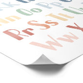 Alfabet voor de Waterverf van de regenboog Poster (Hoek)