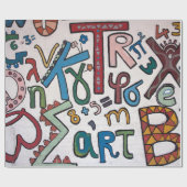 Alfabet voor kinderen cadeaupapier (Vlak)