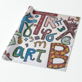 Alfabet voor kinderen cadeaupapier (Uitgerold)