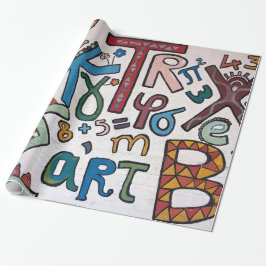 Alfabet voor kinderen cadeaupapier