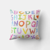 Alfabet voor kleurrijke Waterverf Kussen (Achterkant)