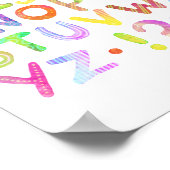 Alfabet voor kleurrijke Waterverf Poster (Hoek)