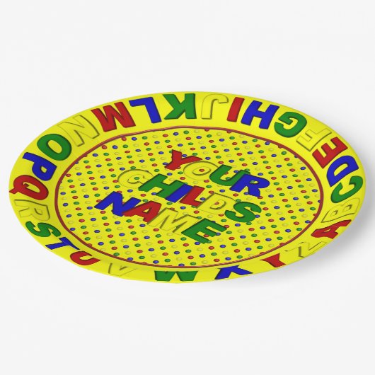 Alfabet voor primaire Stippen, Bord voor geel papi (Gekanteld)