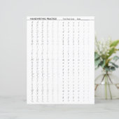 Alfabet voor schrijfbeoefening voor slecht script (Staand voorkant)