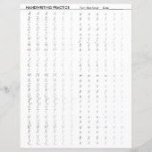 Alfabet voor schrijfbeoefening voor slecht script (Voorkant)