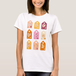 Alfabet vrouwen t-shirt