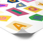 Alfabet Wall Art voor uw Kind(s) kamer. Poster (Hoek)
