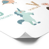 Alfabet wanddecoratie Alfabet dieren Kinderkamer Poster (Hoek)