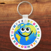 Alfabet Wereldbol Sleutelhanger (Voorkant)