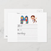 Alfabet-werkblad Briefkaart (Voorkant / Achterkant)