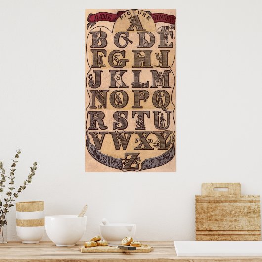 Alfabet wijzigen poster (Keuken)