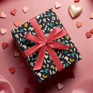 Alfabet Willekeurige Letters Kunst Cadeaupapier