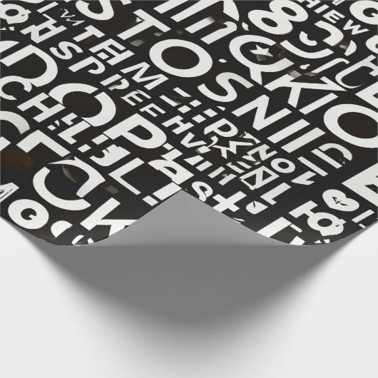 Alfabet wrapping papier ontwerp (Hoek)