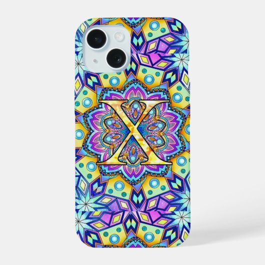 Alfabet X iPhone 15 Case (Achterkant)