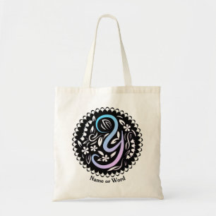 Alfabet Y Monogram Handschrift Tote Bag