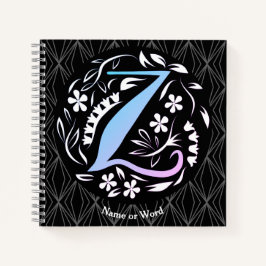 Alfabet Z Monogram Handschrift Notitieboek