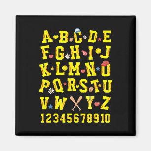 Alfabet Zachte Abc's Nummers Letters Kinderen Jong Magneet
