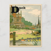 Alfabetbrief (Duck and Ducklings) Briefkaart (Voorkant)