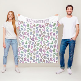 Alfabeteketters Fleece Deken