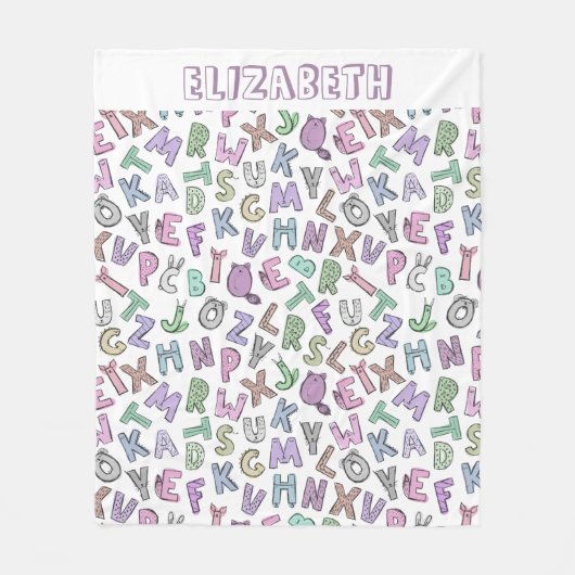 Alfabeteketters Fleece Deken (Voorkant)