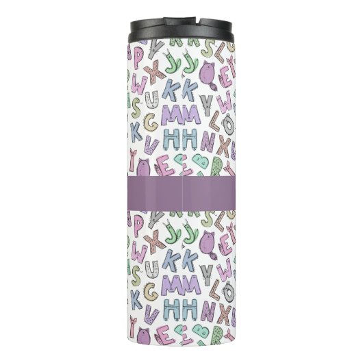 Alfabeteketters Thermosbeker (Achterkant)