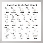 Alfabetgrafiek kleuren naar Poster kleur (Voorkant)