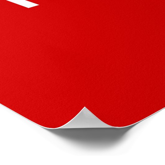 Alfabetgrafiek Rood en wit Poster (Hoek)