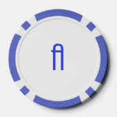 alfabetisch A Poker Chips (Achterkant)