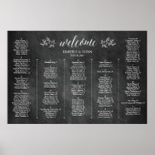 Alfabetisch Chalkboard Wedding Seding Chart Poster (Voorkant)