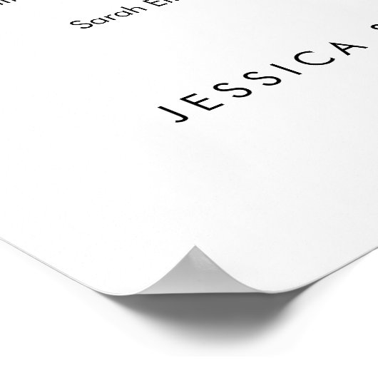 Alfabetisch Modern Vind uw zitplaatskaart Poster (Hoek)