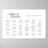 Alfabetisch Modern Vind uw zitplaatskaart Poster (Voorkant)