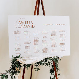 Alfabetisch Modern Vind uw zitplaatskaart Poster