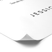 Alfabetisch Onze favoriete Mensen Zittingkaart Poster (Hoek)