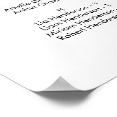 Alfabetisch Onze favoriete Mensen Zittingkaart Poster (Hoek)