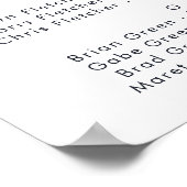 Alfabetisch Poster met grijze en goudlef (Hoek)