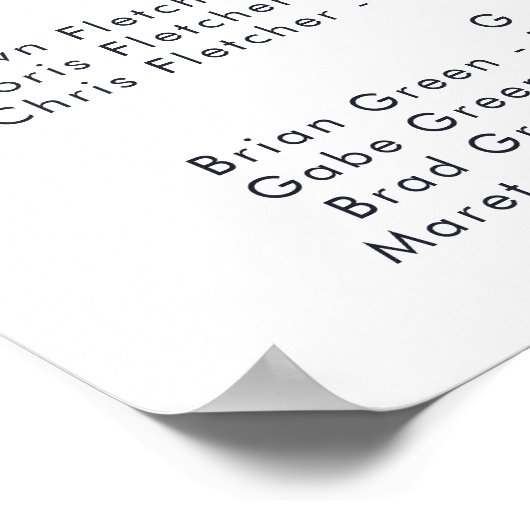 Alfabetisch Poster met grijze en goudlef (Hoek)