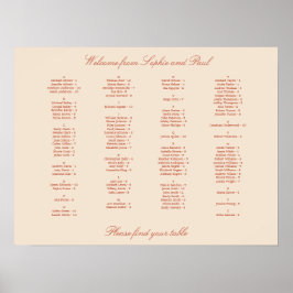 Alfabetisch Poster voor de taakbalk Terracotta Scr