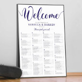 Alfabetisch tabelplan voor marinevrouwzittenden poster